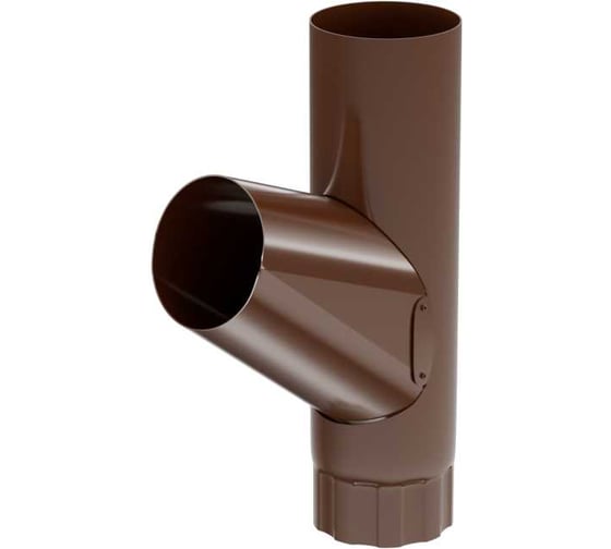 Изображение товара Тройник водосточный МЕТАЛЛИК и КО 100, цинк, 0.50 (RAL 8017) п/о О0000045358