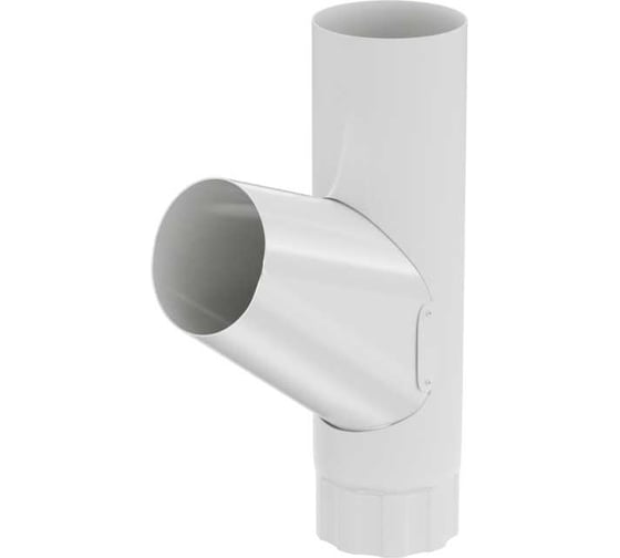 Изображение товара Тройник водосточный МЕТАЛЛИК и КО 100, цинк, 0.50 (RAL 9003) п/о О0000045359