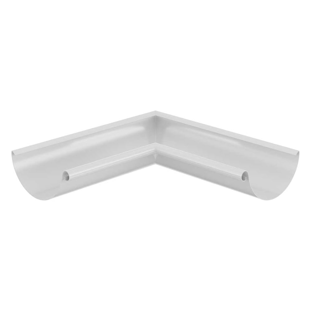 Изображение товара Угловой внутрений штампованный желоб из металла 0.5 мм RAL 9003 0.25 м