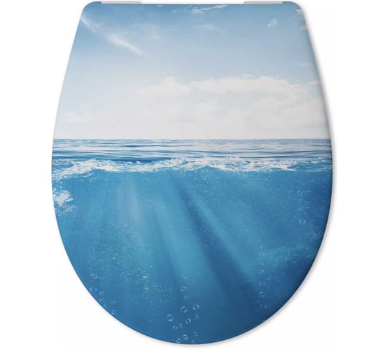 Изображение товара Сиденье Cedo DeepSea, с микролифтом, быстросъемное, дюропласт, с декором 547318