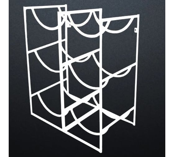 Изображение товара Подставка для 6 бутылок с водой Metall78.ru 19 л бутылочница цвет белый ПДБ6-9003