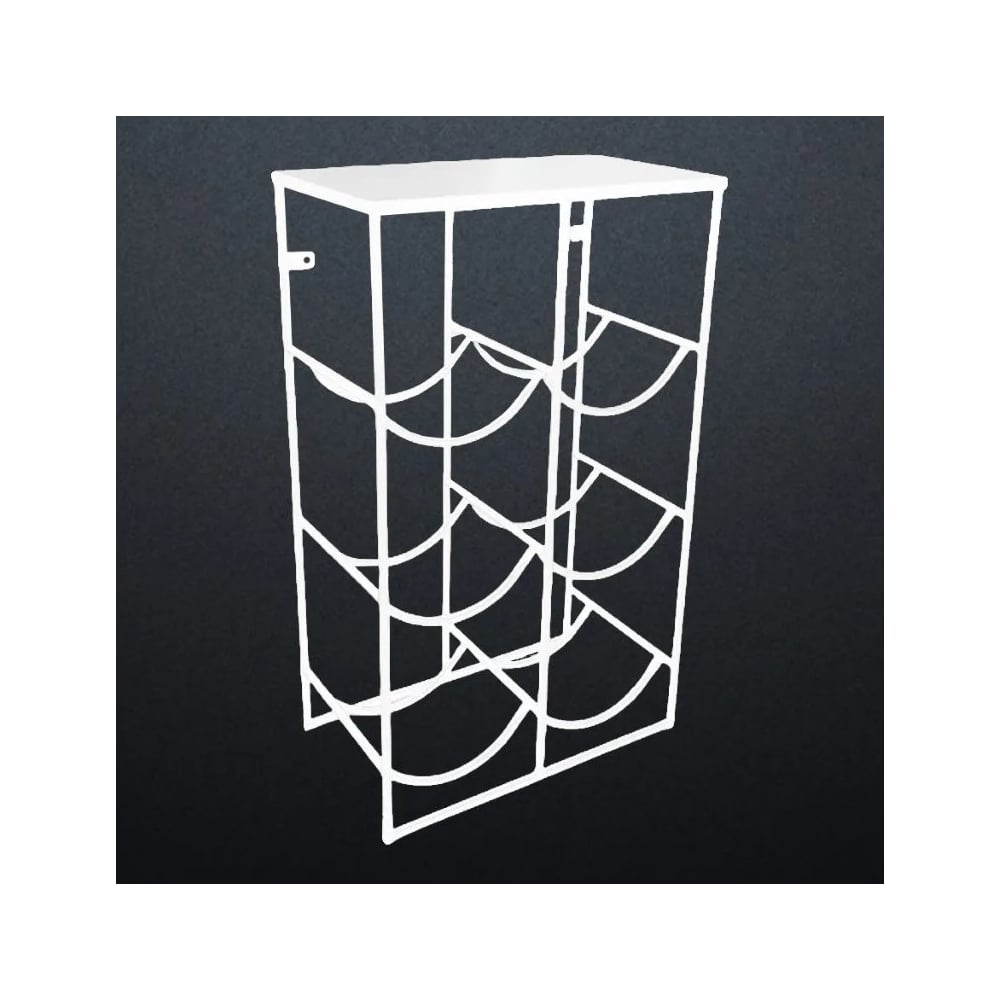 Изображение товара Подставка для 6 бутылок с водой Metall78.ru со столиком под кулер белая 19 л