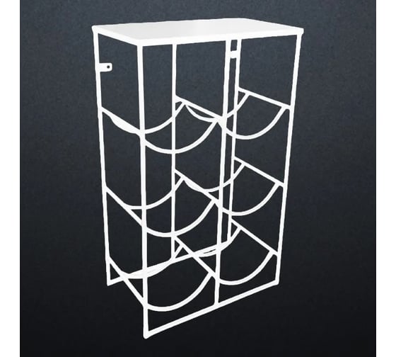 Изображение товара Подставка для 6 бутылок с водой Metall78.ru 19 л со столиком под кулер бутылочница цвет белый ПДБСТ6-9003