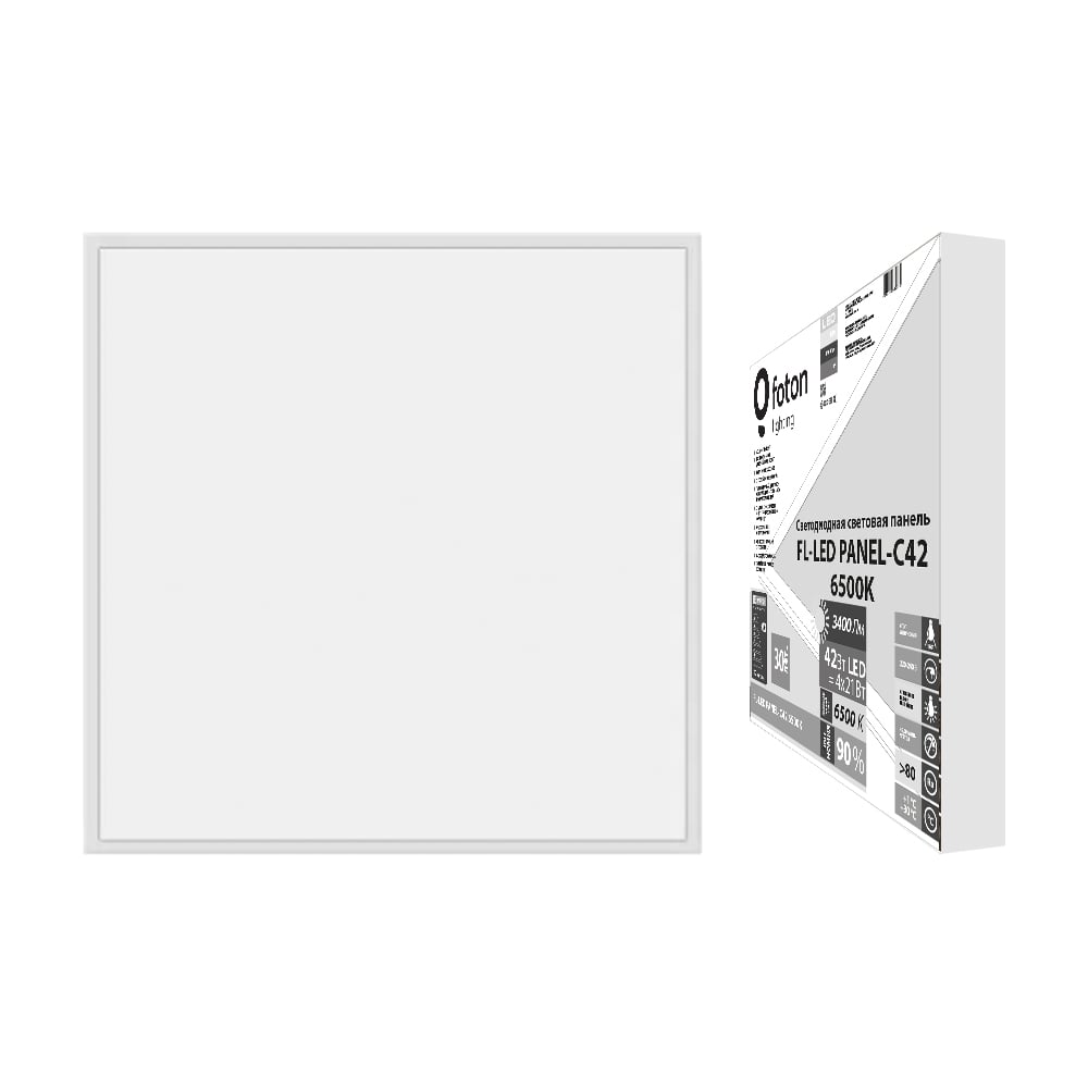 Изображение товара Светильник панель FL-LED PANEL-C42 White 6500K 42Вт офисный встроенный