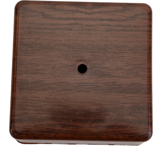 Изображение товара Распаечная коробка УРАЛ ПАК открытой проводки 100х100х50мм, темное дерево, без клеммы IP40 КР-513180100-024