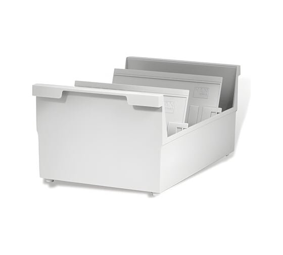 Изображение товара Картотека пластиковая ОФИСМАГ ФОРМАТ А5 (210x148 мм), горизонтальная на 1000 карточек, серая, HAN (Германия), НА855/0/11 231556