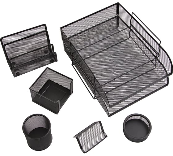 Изображение товара Настольный набор BERLINGO Steel&Style из металла, 7 предметов, черный BMs_41702