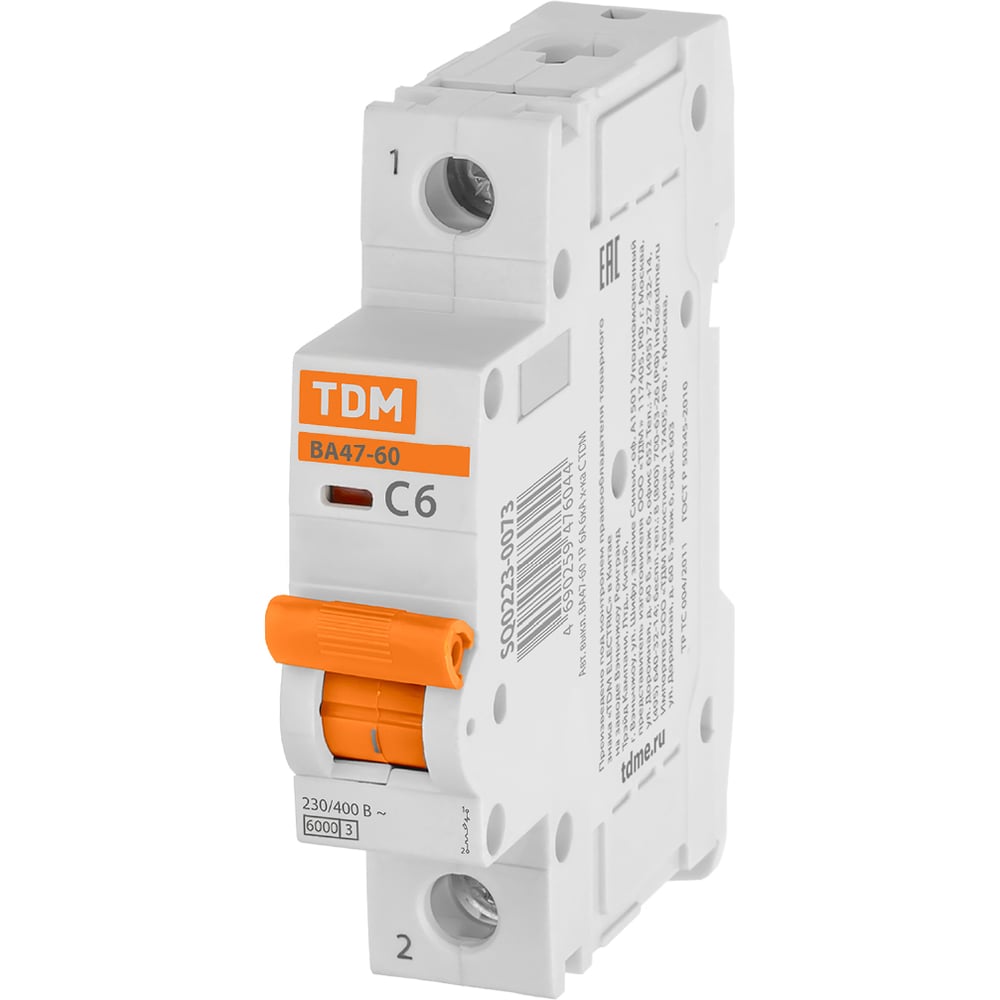 Изображение товара Автоматический выключатель ВА47-125 3Р 100А 15кА TDM ELECTRIC
