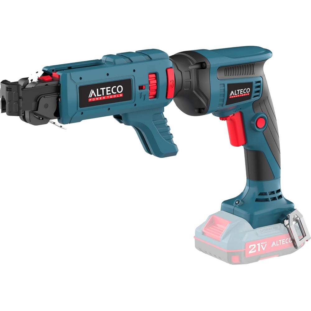 Изображение товара Бесщеточный аккумуляторный ленточный шуруповерт ALTECO CBS 21-55 BL Solo 21 В, 4 А*ч