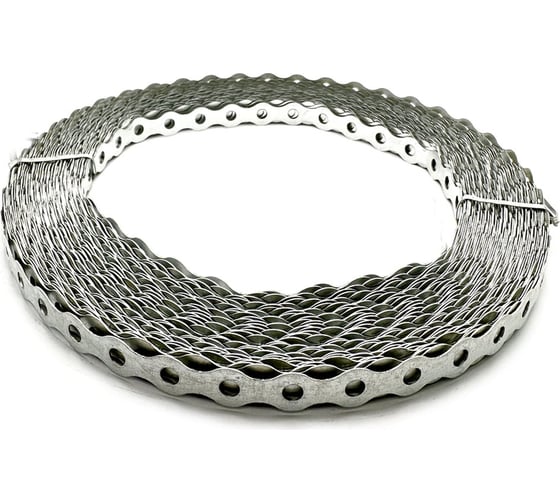 Изображение товара Перфорированная лента Волна Rizzel 17x0,55 мм, для вентиляции, 25 м, 5 шт. 00000234862