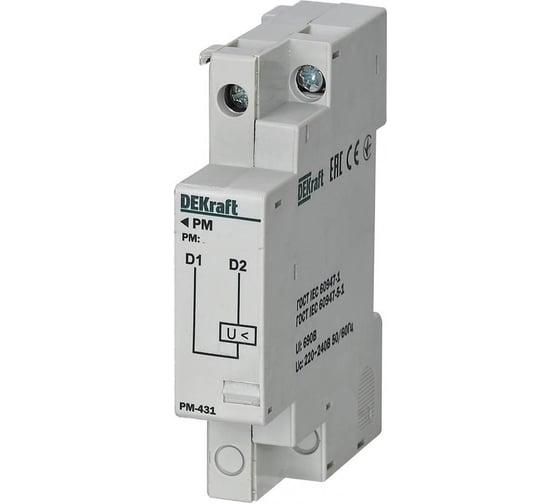Изображение товара Расцепитель минимального напряжения Dekraft РМ431-415B 21263DEK