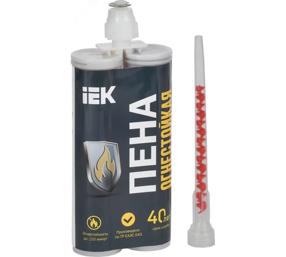 Изображение товара Пена огнестойкая IEK ИНЗАПЕН-П 380 мл картридж CPO12-3-380