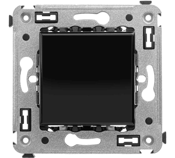 Изображение товара Кнопка одноклавишная в стену DKC, Avanti, Черный квадрат 1 ШТ 4402153