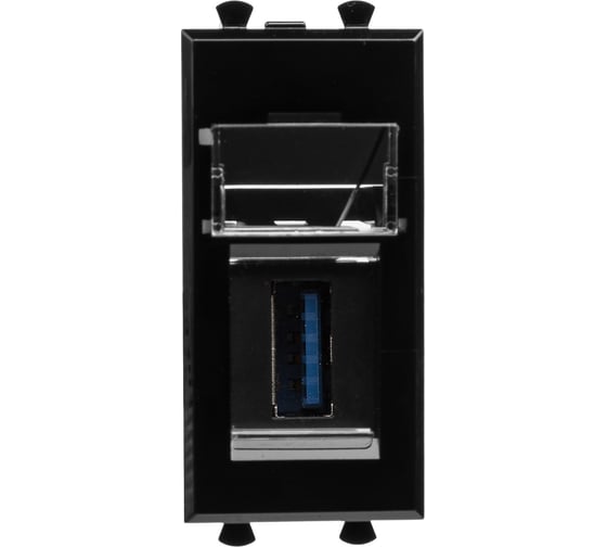 Изображение товара Розетка DKC USB 3.0 модульная, тип А А, Avanti, Черный квадрат, 1 модуль 1 ШТ 4402301