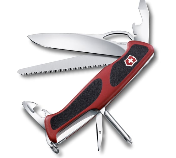 Изображение товара Нож Victorinox RangerGrip 78, 130 мм, 12 функций, красный с черным 0.9663.MC