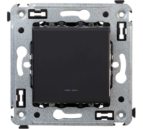 Изображение товара Переключатель DKC одноклавишный в стену, Avanti, Черный матовый 1 ШТ 4412113