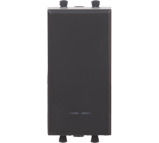 Изображение товара Переключатель DKC модульный, Avanti, Черный матовый, 1 модуль 1 ШТ 4412111