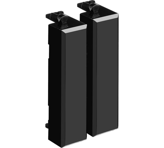 Изображение товара Комплект модульных заглушек DKC Avanti Черный квадрат, 0,5 модуля 2 штуки 1 шт 4402995