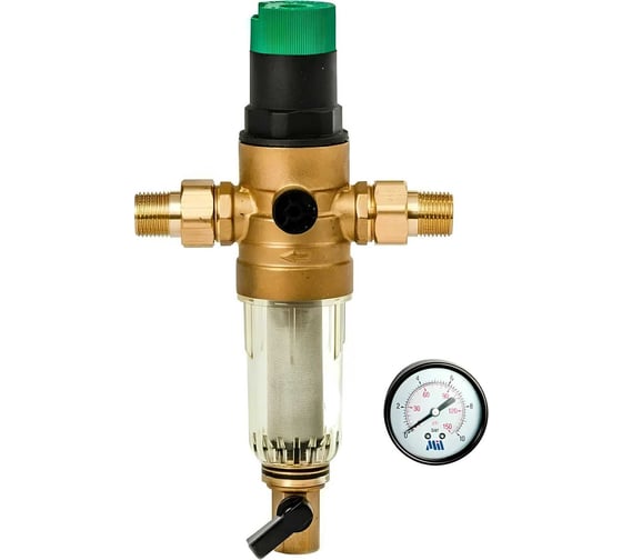 Изображение товара Фильтр Millennium с редуктором давления 3/4" для холодной воды — регулируемый фильтр с манометром FRDC3434 FRDС3434