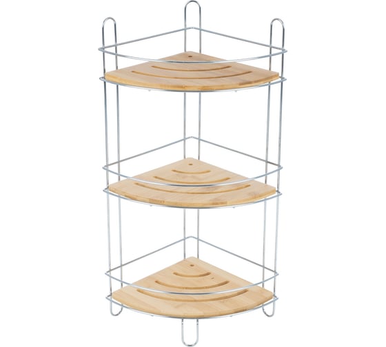 Изображение товара Трехъярусная полка Рыжий кот BAMBOO-05 угловая 195x195x485 см 101247