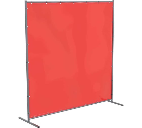 Изображение товара Сварочный экран МногоТентов 1400x1800 мм. (Пленка ПВХ огнестойкая 0,4 мм, красная) 7SR1,4x1,8PVCk
