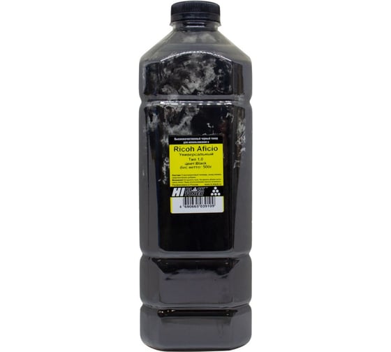 Изображение товара Тонер универсальный Hi-Black для Ricoh Aficio Color, Тип 1.0, Bk, 500 г, канистра HB-Ricoh-Univ-T1.0-Bk-500G