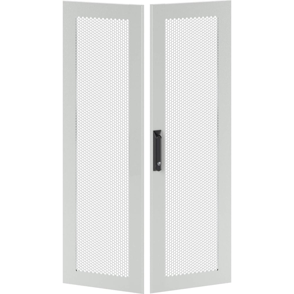 Изображение товара Дверь DKC перфорированная двухстворчатая 2000x800 RAL7035 серия IT CQE