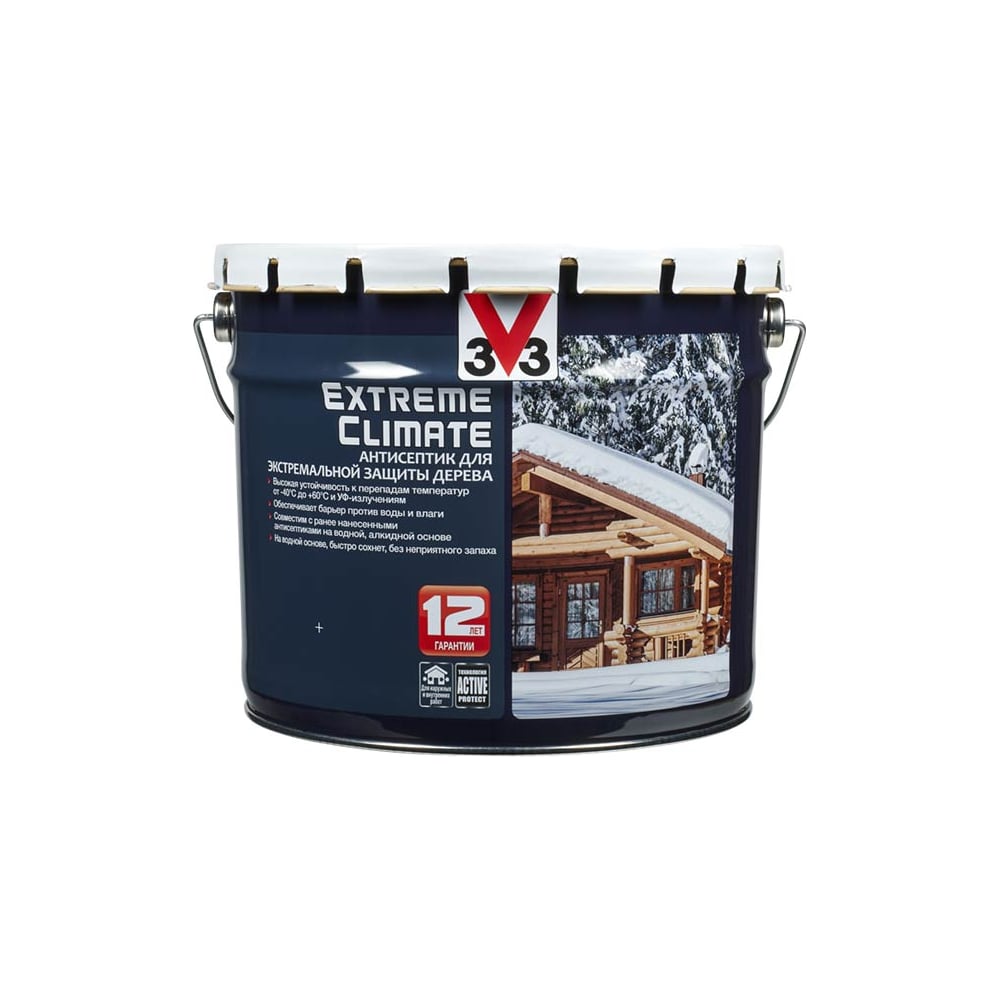 Изображение товара Антисептик для дерева V33 EXTREME CLIMATE Золотой Дуб 9 л защита и декоративная отделка