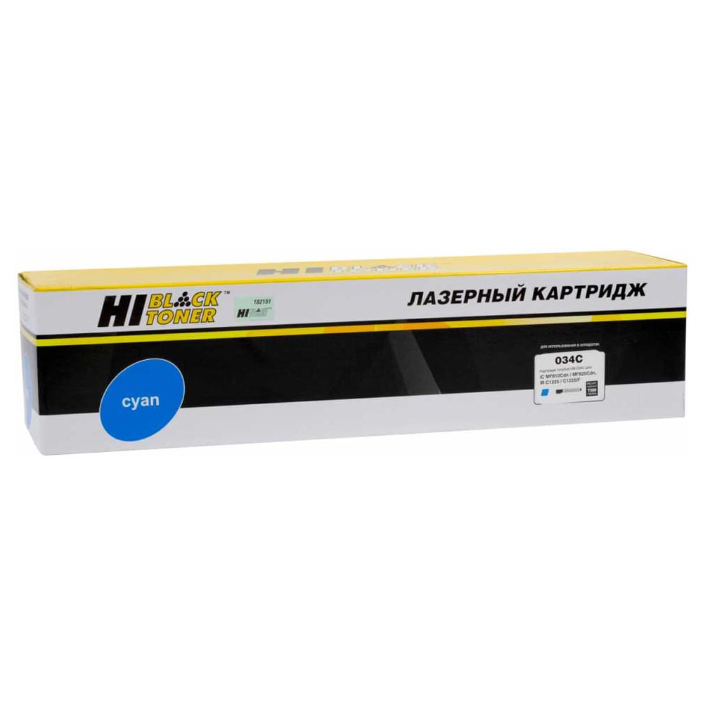 Изображение товара Тонер-картридж Hi-Black HB-№034 C для Canon iR Adv C1225и MF810/820 лазерная печать