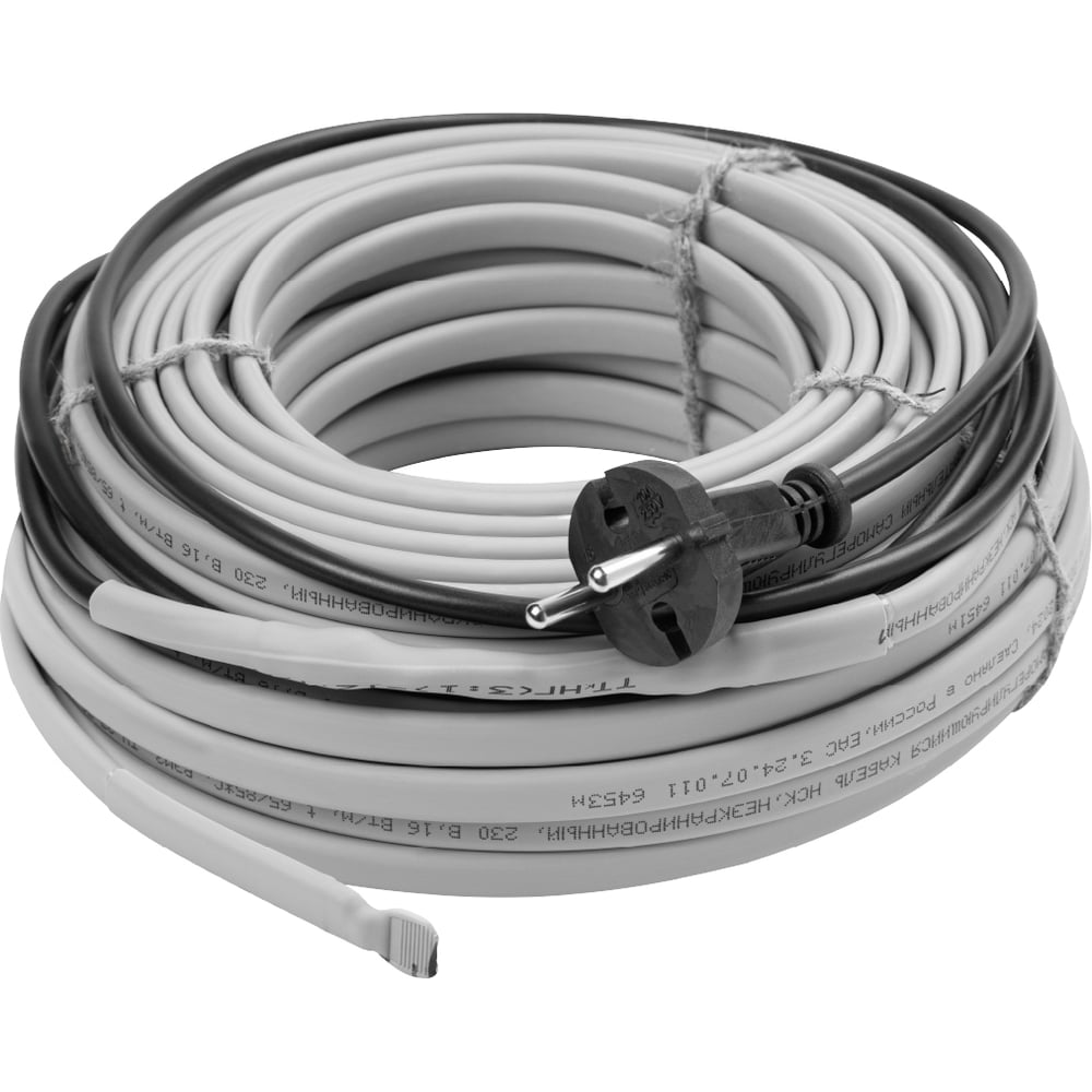 Изображение товара Нагревательный саморегулирующийся кабель TDM ELECTRIC Стоплёд НСК20-Н на трубу 20 м, 320 Вт SQ2510-0007