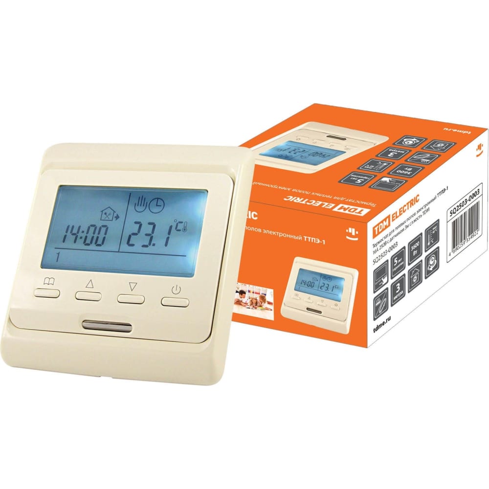 Электронный термостат для теплых полов TDM электронный термостат для теплых полов ekf