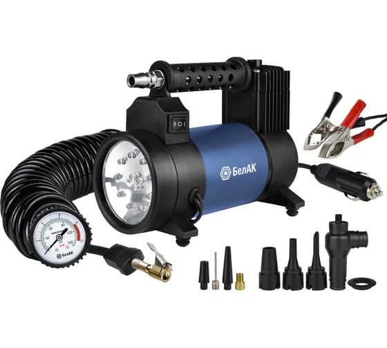 Изображение товара Компрессор автомобильный БелАК Х-СЕРИЯ 12V 37 л/мин с фонариком БАК.99355