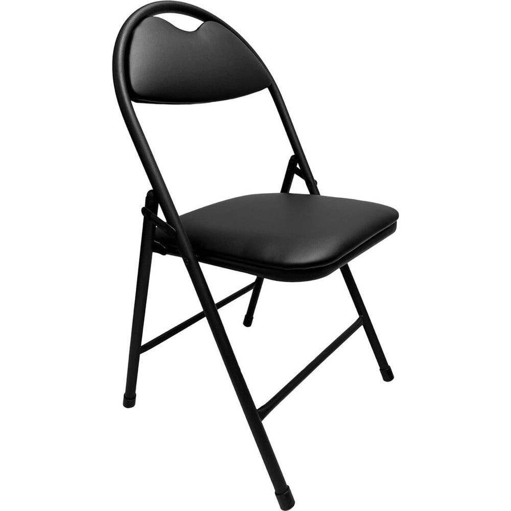 Изображение товара Стул складной для дома и офиса ОФИСМАГ РС94, черный каркас и обивка, классический дизайн