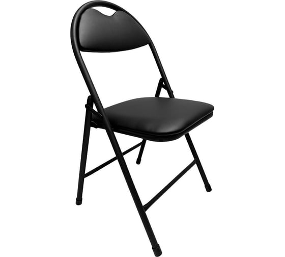 Изображение товара Стул складной для дома и офиса ОФИСМАГ РС94, черный каркас, экокожа черный, ш/к 54696 533056