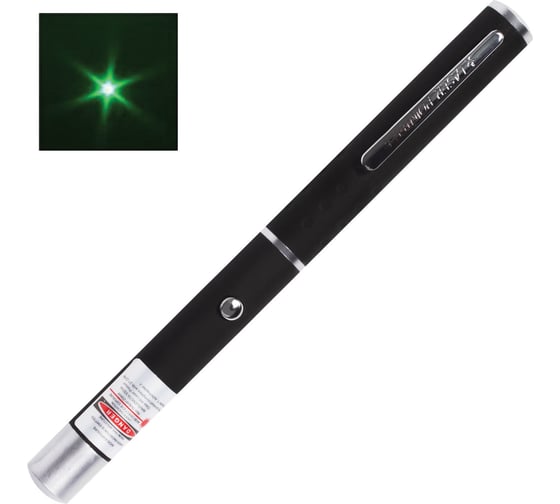 Изображение товара Указка лазерная ОФИСМАГ радиус 1000 м, зеленый луч, черный корпус, клип, футляр, TP-GP-17 236944