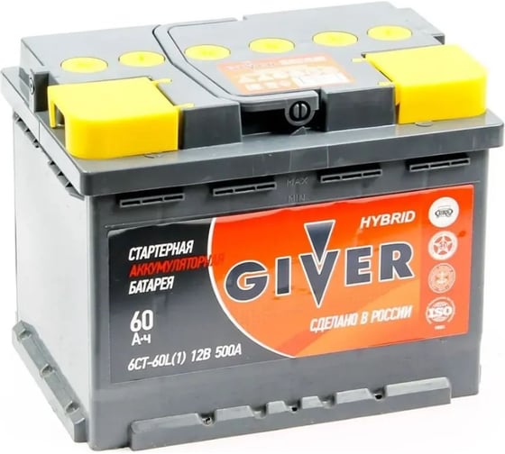 Изображение товара Аккумулятор Giver HYBRID 6СТ-60.1 60N(1)-L2АГ-АГ-0