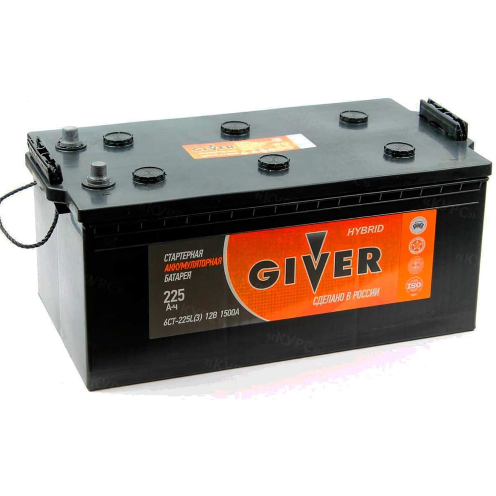 Изображение товара Аккумулятор Giver HYBRID 6СТ 225 Ач 12В кальциевый с обслуживанием Изображение товара Аккумулятор Giver HYBRID 6СТ 225 Ач 12В кальциевый с обслуживанием