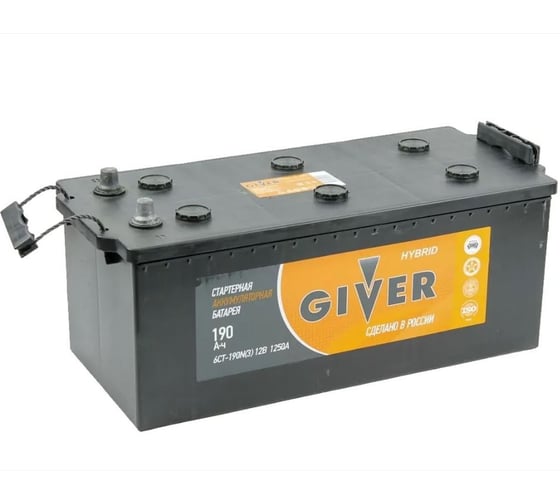 Изображение товара Аккумулятор Giver HYBRID 6СТ - 190.евро конус 190N(3)-ВЛЧ-ЛЧ-0