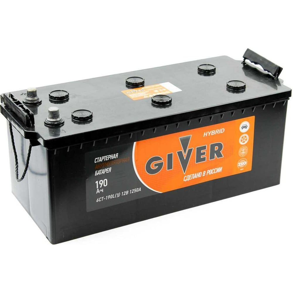 Изображение товара Аккумулятор Giver HYBRID 6СТ - 190 190Ач 12В кальциевый российский