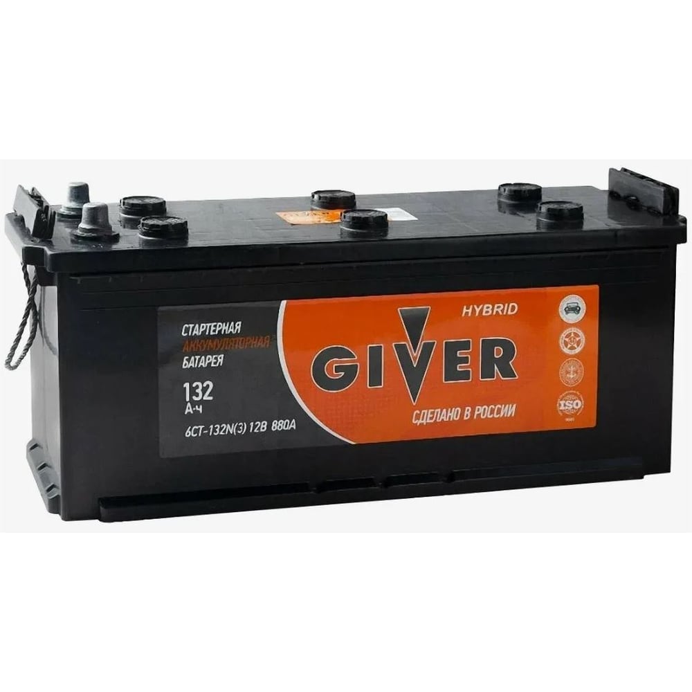 Изображение товара Аккумулятор Giver HYBRID 6CT 132 Ач 12 В кальциевый обслуживаемый