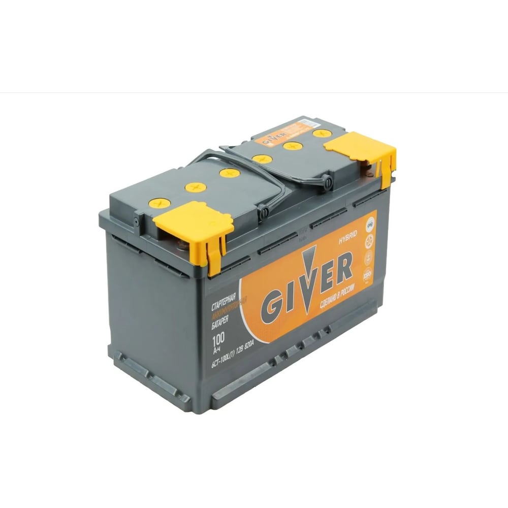 Изображение товара Аккумулятор Giver HYBRID 6CT 100 Ач 12 В L5 кальциевый для автомобиля Изображение товара Аккумулятор Giver HYBRID 6CT 100 Ач 12 В L5 кальциевый для автомобиля
