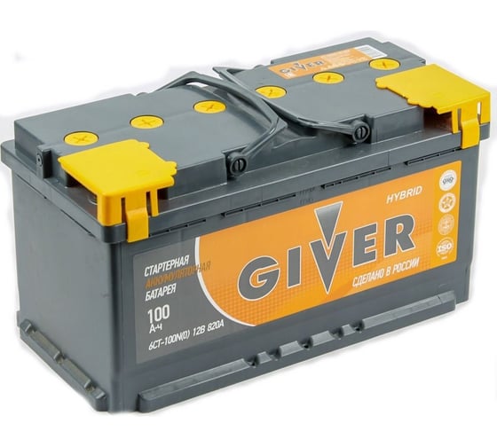 Изображение товара Аккумулятор Giver HYBRID 6CT -100.0 100N(0)-L5АЧ-АЧ-0