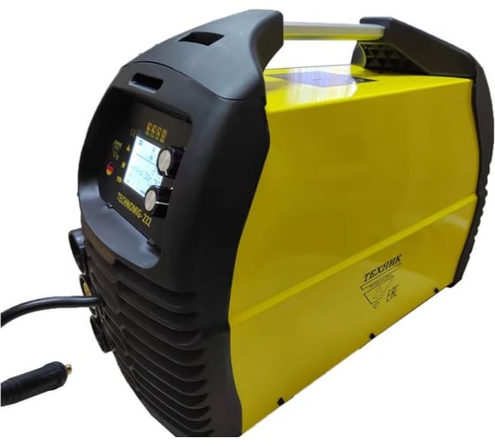 Изображение товара Полуавтомат ТД Техник TECHNOMIG-222 200А, 60%ПН, проф. серия, синергетика, MIG-TIG-MMA, горелка MIG 3m, горелка TIG, электрододержатель, клемма масса, кабель 50