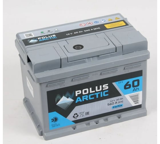 Изображение товара Аккумулятор POLUS ARCTIC 6СТ-60.0 низкий PA60.0(н)