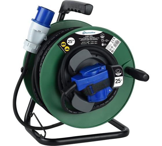 Изображение товара Кабельный барабан Electraline CARAVAN с защитой от перегрева кабеля H07RN-F 3x1,5-25М 49069