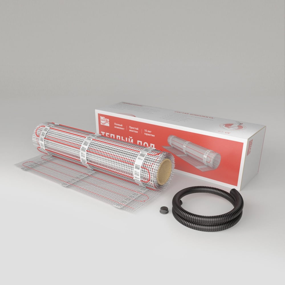 Изображение товара Теплый пол Miro нагревательный мат 10 кв.м, 2000 Вт, 2504