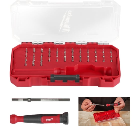 Изображение товара Отвертка прецизионная Milwaukee 39 в 1, в кейсе 4932498177