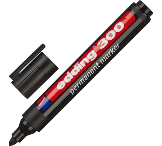 Изображение товара Перманент-маркер Edding круглый, 1.5-3 мм, черный E-300/1