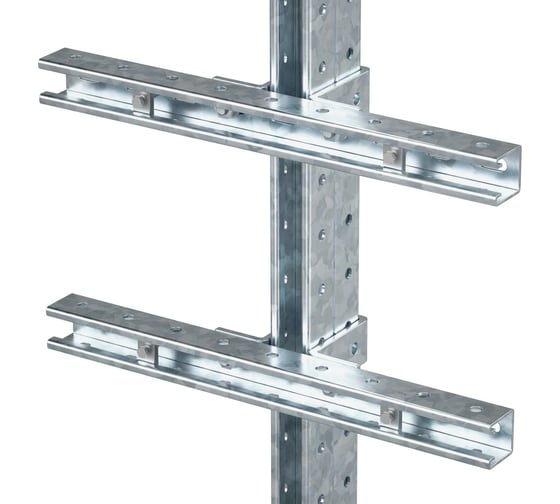 Изображение товара Комплект монтажных профилей на стойку DKC для крепления 1 оболочки болтами М8x80 4 шт. , горячеоцинкованный, длина 300 мм 1 шт EX SPR03U EX-SPR03U