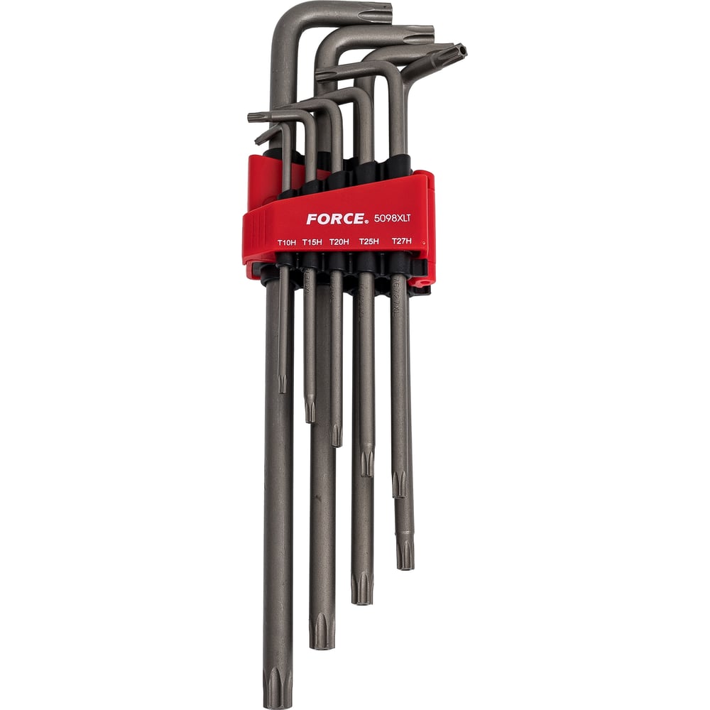 Изображение товара Набор Г-образных торцевых ключей FORCE Т10Н-Т50Н, 9 предметов, сталь